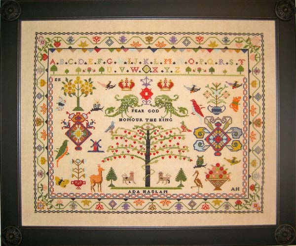 Ada Haslam, an English reproduction sampler